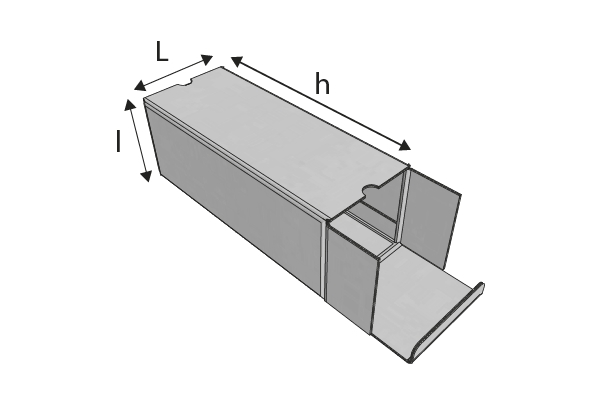 Isothermal log cake box of 260 mm (108mm)