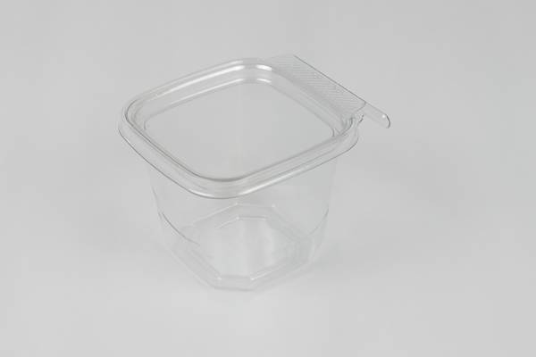 cold meal container with tamper-evident hinged lid
