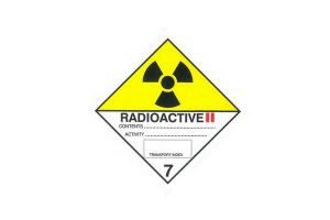 CODE 0173/B - Class 7, Category 2 (Radioactive) Hazard Labels (100mm x 100mm)