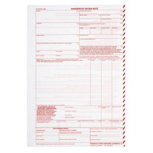 CODE 519 - Dangerous Goods Note (4-ply): IMDG, ADR, RID