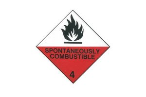 CODE 198 - Class 4.2 (Spontaneous Combustion) Hazard Labels (250mm x 250mm)