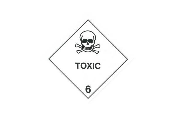 CODE 201 - Class 6.1 (Toxic Substances) Hazard Labels (250mm x 250mm)
