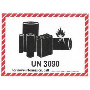 CODE 782 - Lithium Battery Mark – UN 3090 (105 x 74mm)