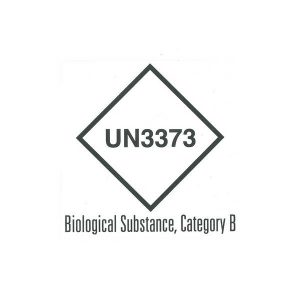CODE 453 - Class 6.2 (Biological Substance Category B – UN3373) Hazard Label (50mm x 50mm)