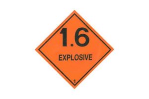 CODE 195 - Class 1 (Explosives) Hazard Labels (250mm x 250mm)