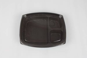 tray with 3 compartments hot meal delivery