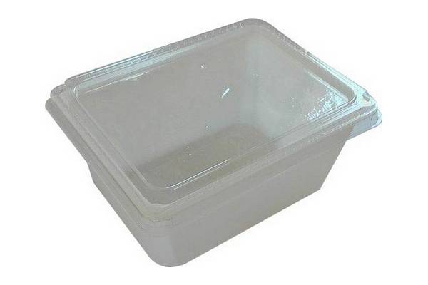 Ice cream plastic container with a volume of 1 L